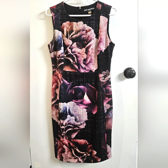 Karl Lagerfeld sheath dress with stunning floral print - Picture 1 of 8
